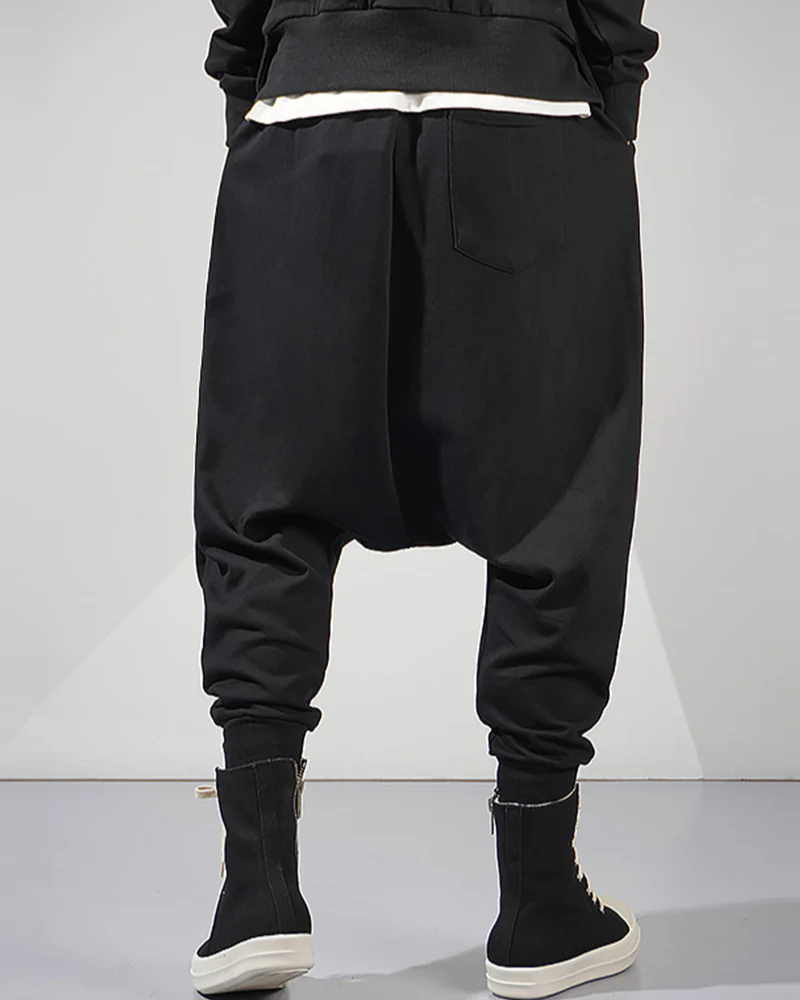 Streetwear Loose Drop-Crotch Hakama Pants - Image 8