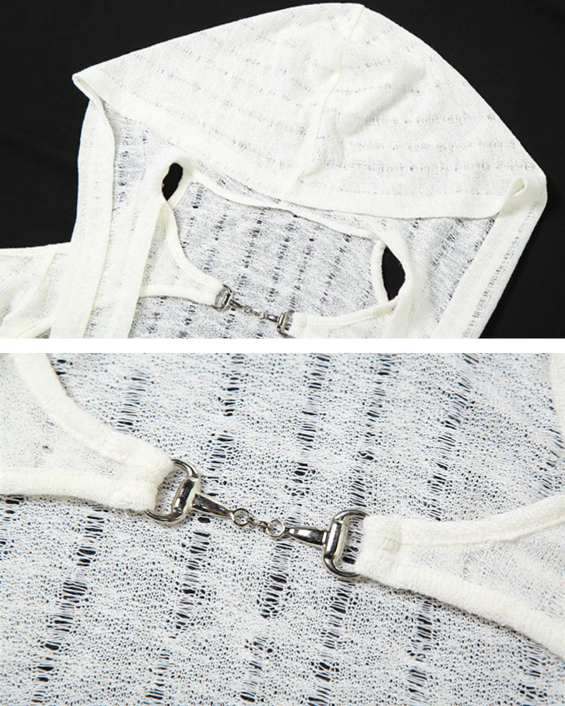 Streetwear Opium Style Hood Blouse Crop Top - Image 10