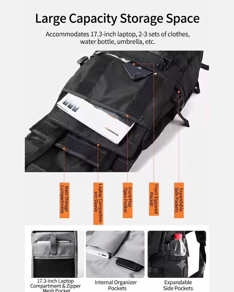 Streetwear Outdoor Multi-Functional Tech Backpack - Image 9