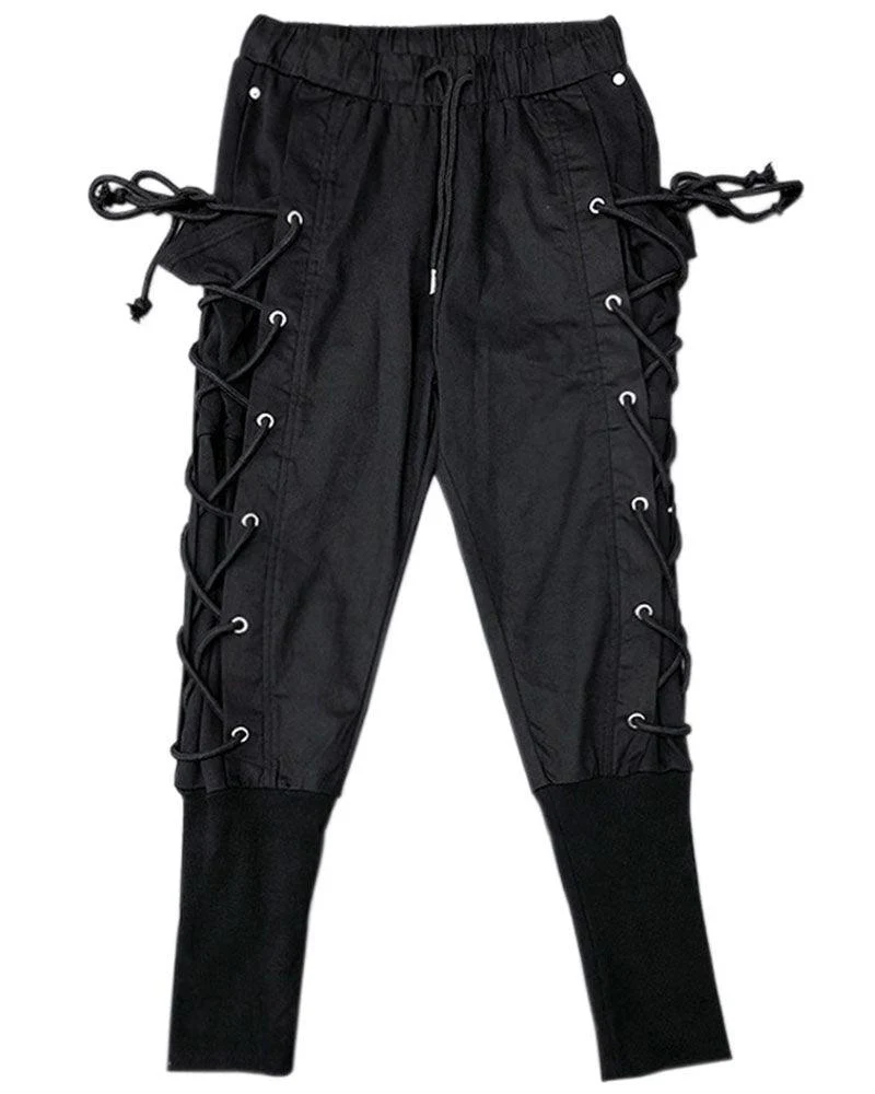 Streetwear Side Drawstring Jogger Pants - Image 2