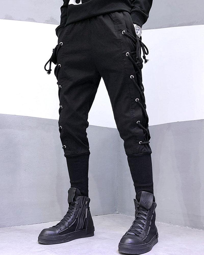 Streetwear Side Drawstring Jogger Pants - Image 3