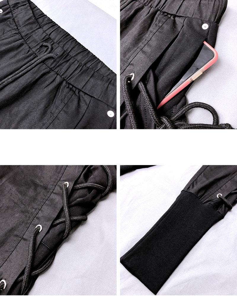 Streetwear Side Drawstring Jogger Pants - Image 8
