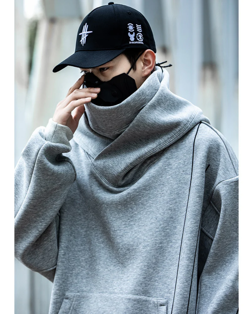 Streetwear Turtleneck Unisex Hoodie - Image 12