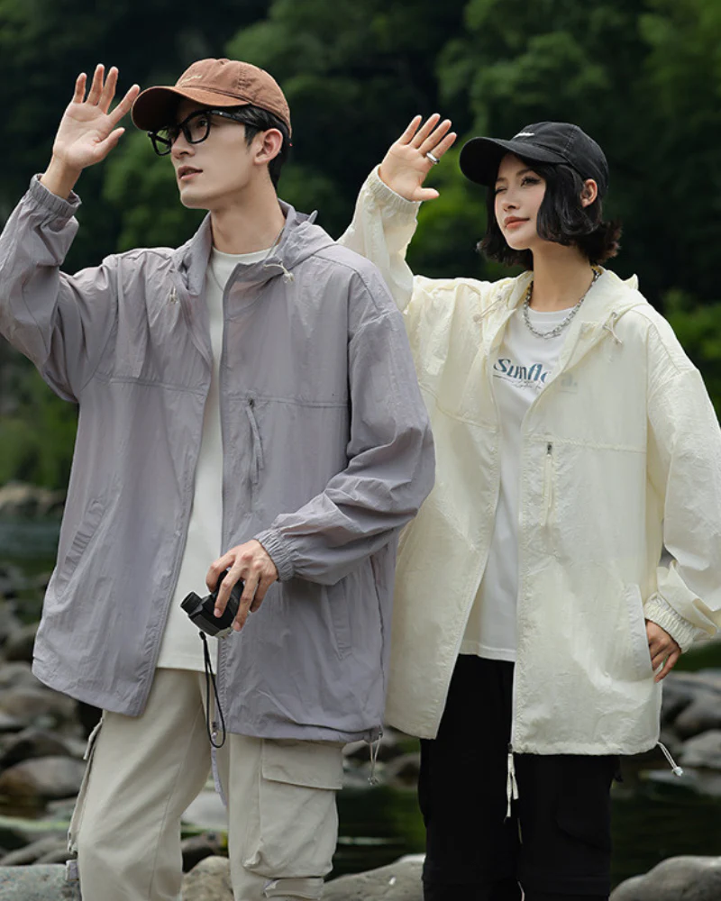 Summer Hiking Outdoor Couple Ice Silk Sun Protection Jacket - Image 10