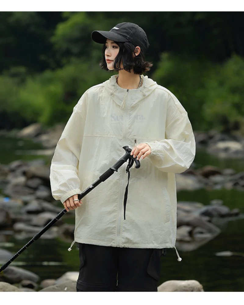 Summer Hiking Outdoor Couple Ice Silk Sun Protection Jacket - Image 12