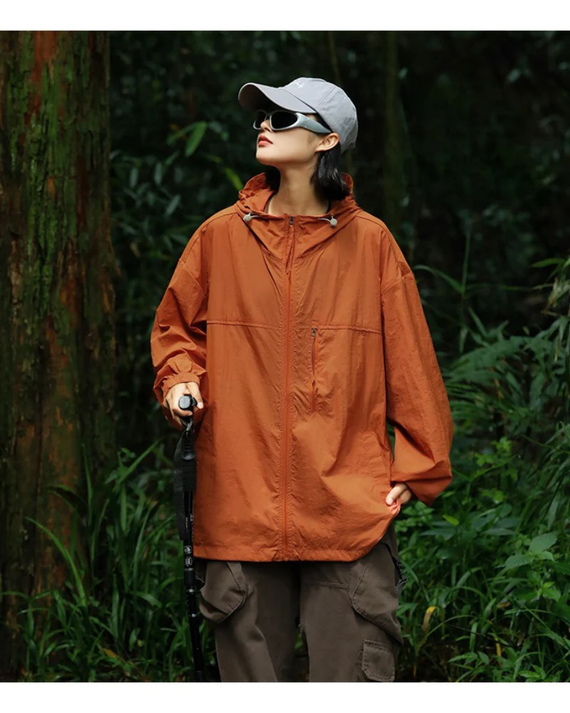 Summer Hiking Outdoor Couple Ice Silk Sun Protection Jacket - Image 16