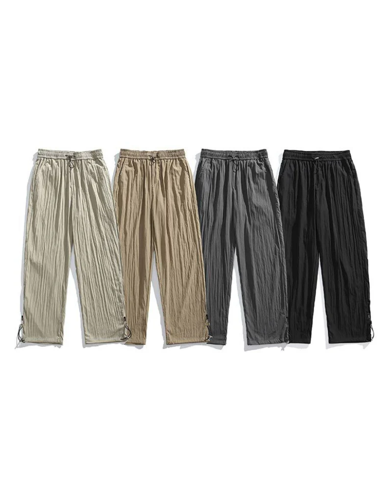 Summer Outdoor Ice Silk Pleated Drape Hiking Pants - Image 13