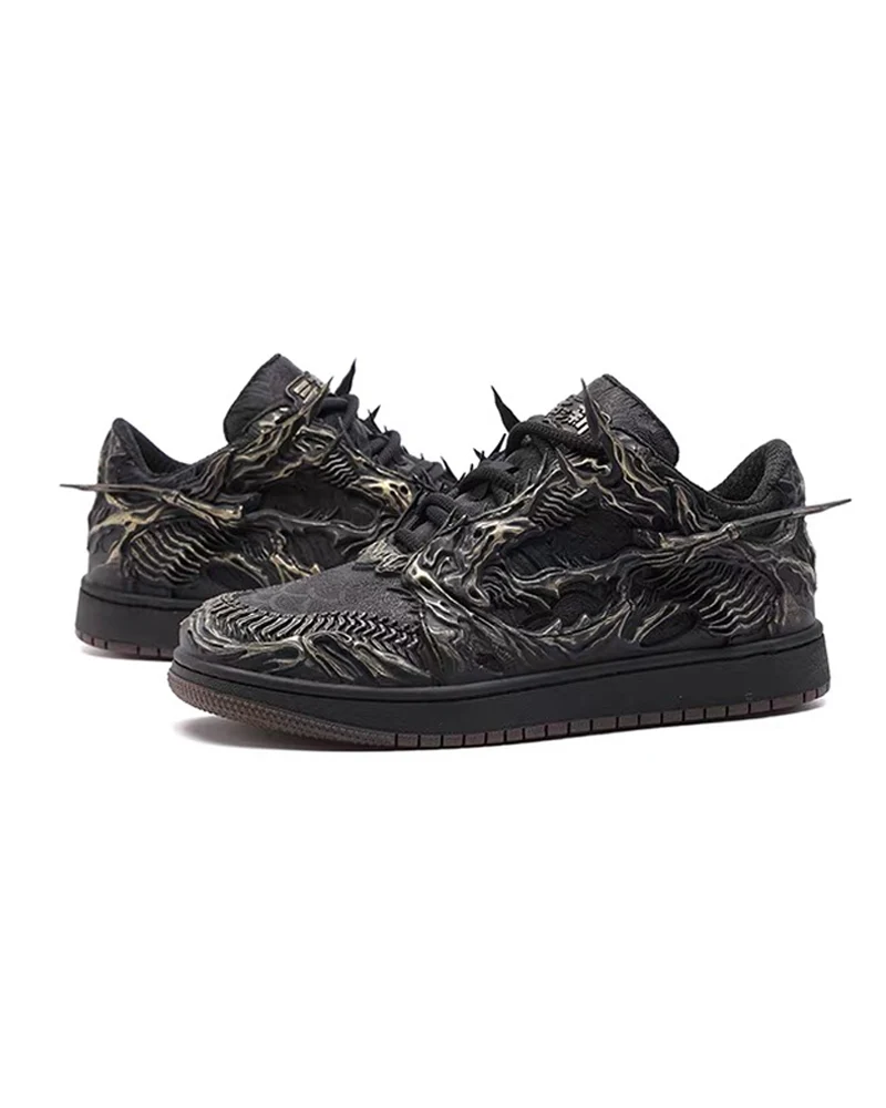 Techwear Armor-Textured Low-Top Sneakers - Image 10