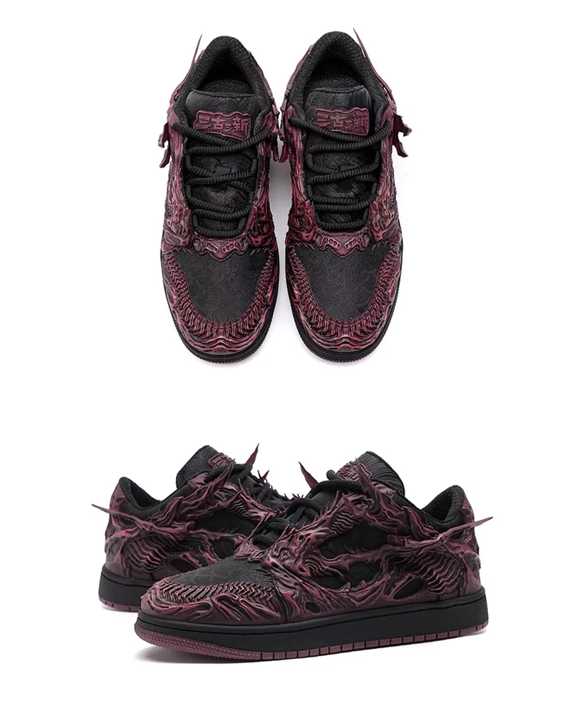 Techwear Armor-Textured Low-Top Sneakers - Image 19
