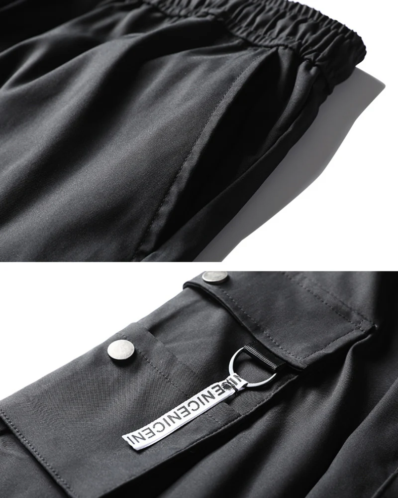 Techwear Black Slim Women Cargo Pants - Image 11