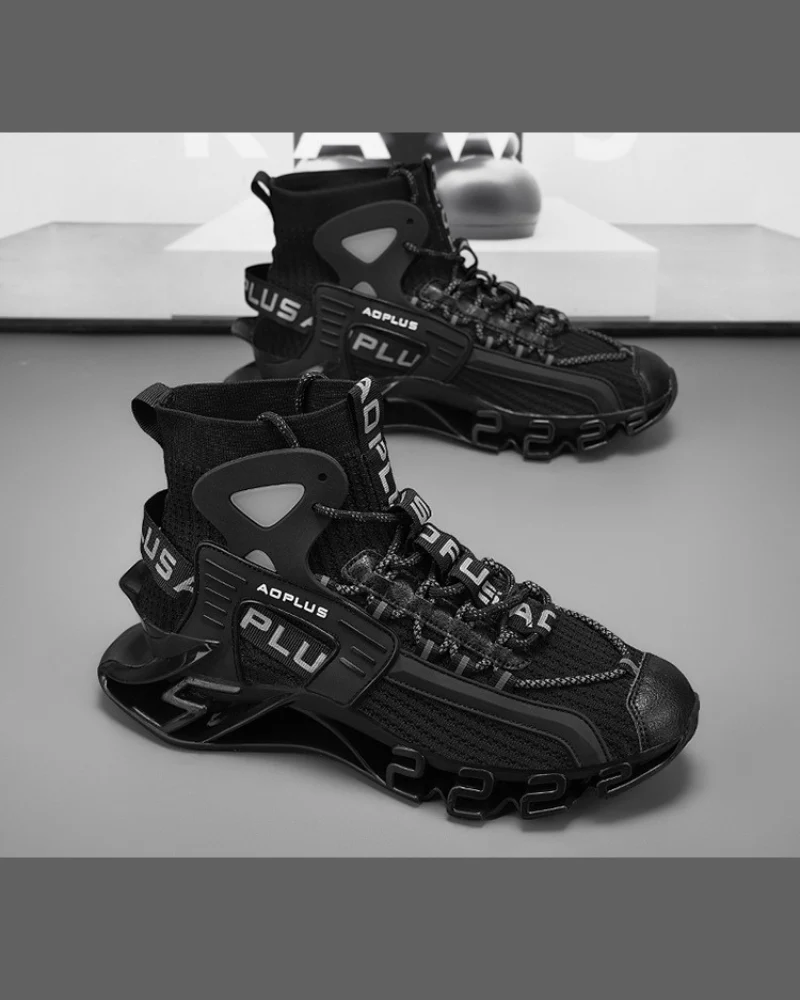 Techwear Breathable Blade High Top Sneakers - Image 8