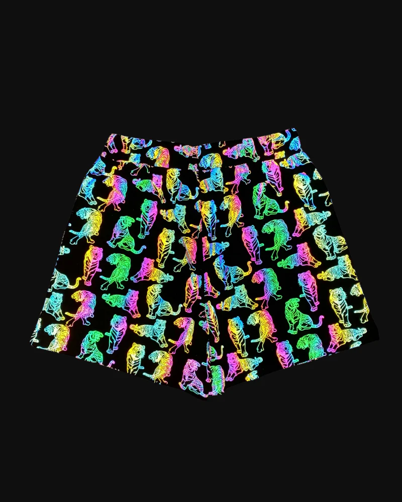 Techwear Colorful Reflective Mens Running Shorts - Image 17