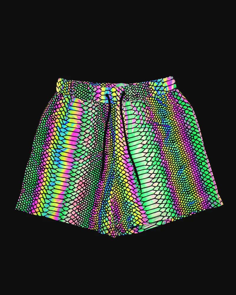 Techwear Colorful Reflective Mens Running Shorts - Image 7