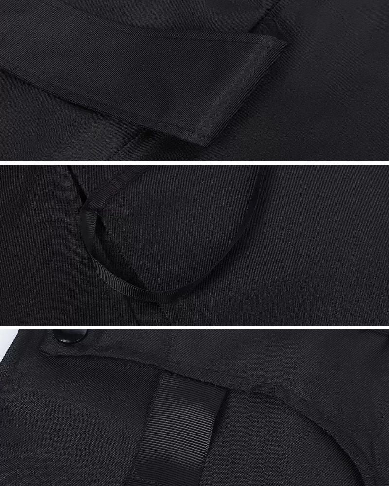 Techwear Cosplay Costume Sleeveless Long Coat - Image 5