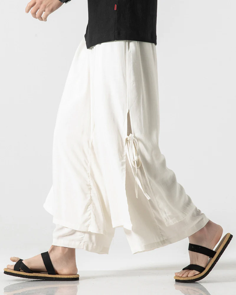 Techwear Cotton Hakama Pants - Image 5