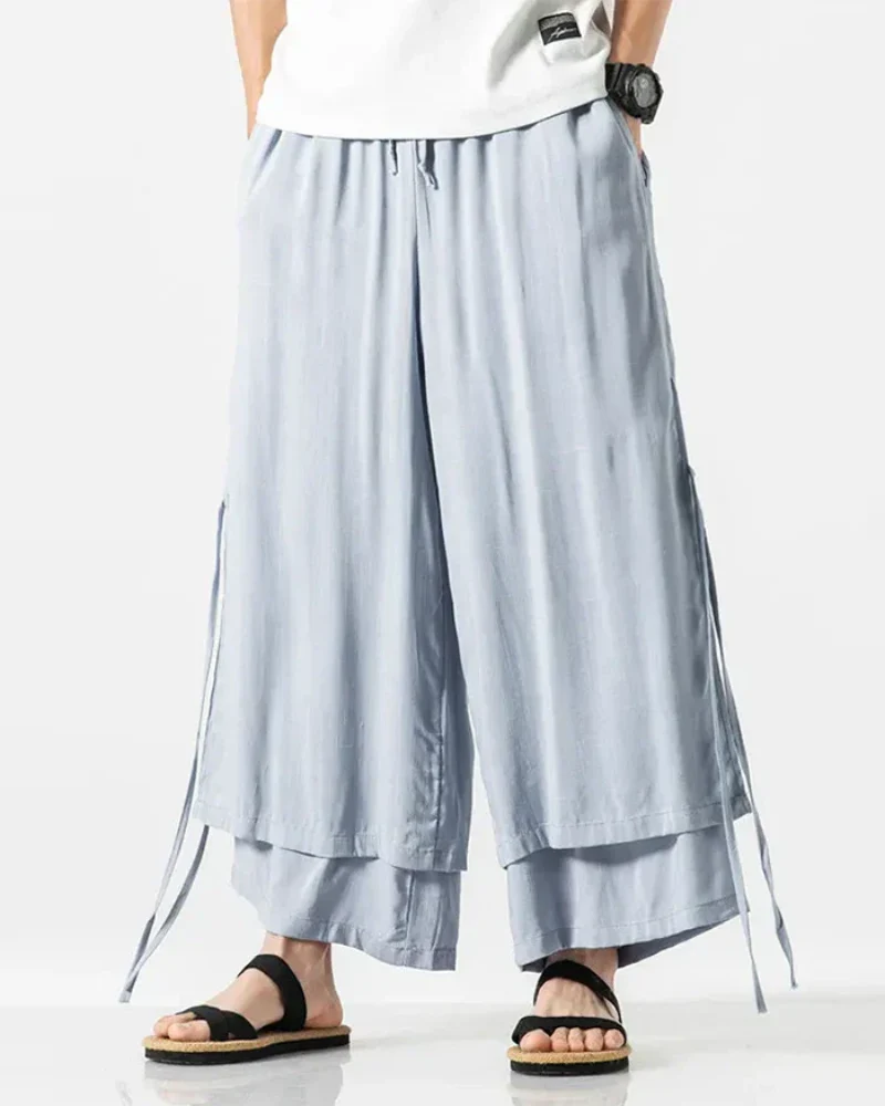 Techwear Cotton Hakama Pants - Image 9