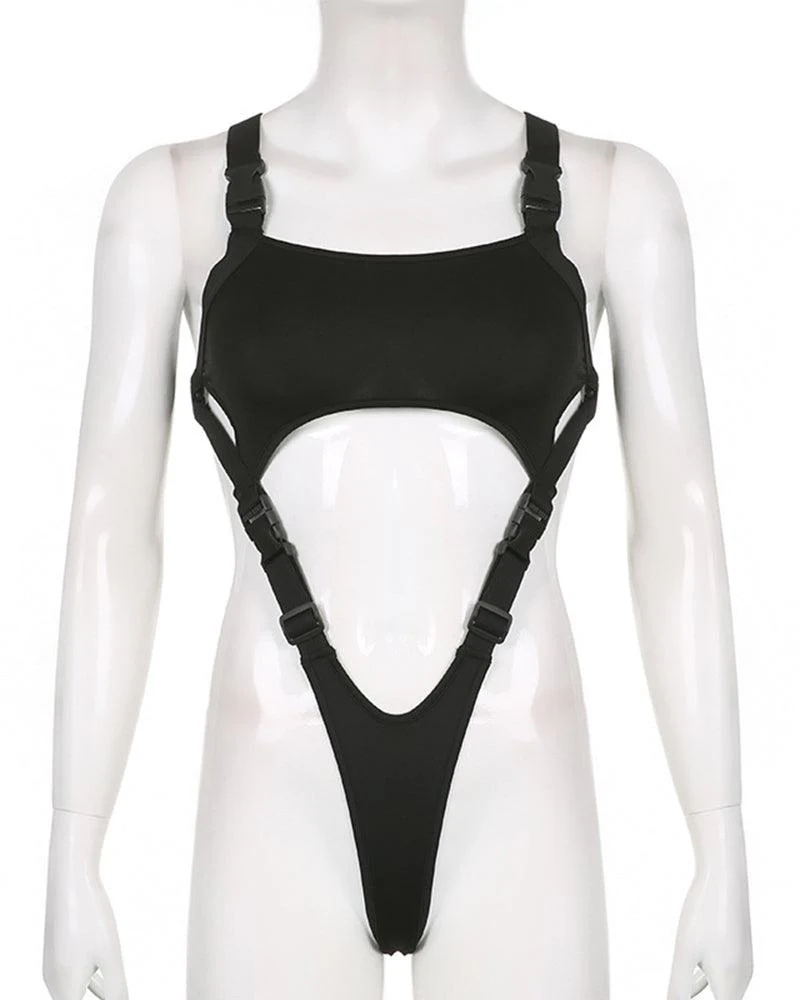 Techwear Cut Out Bodysuit - Image 7