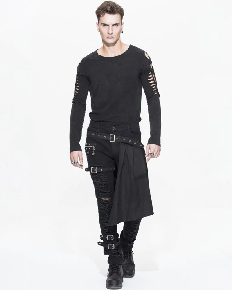 Techwear Detachable Skirt Panels Punk Pants - Image 5
