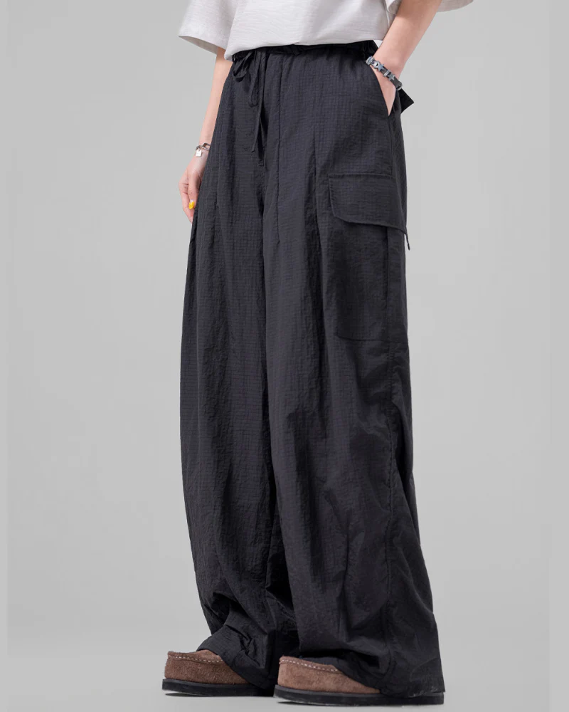 Techwear Draped Large Pocket Unisex Cargo Pants - Image 5