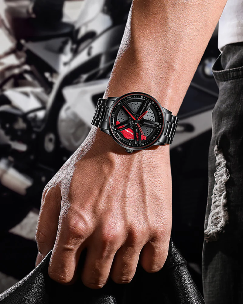 Techwear Fast & Furious Car Wheel Non Spinning Watch - Image 16