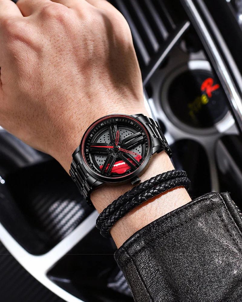 Techwear Fast & Furious Car Wheel Non Spinning Watch - Image 4
