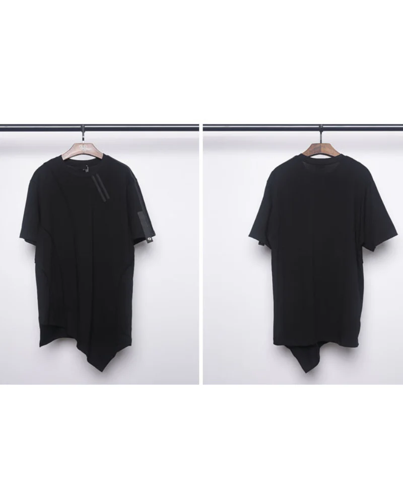 Techwear Functional Geometric Irregular T-Shirt - Image 8