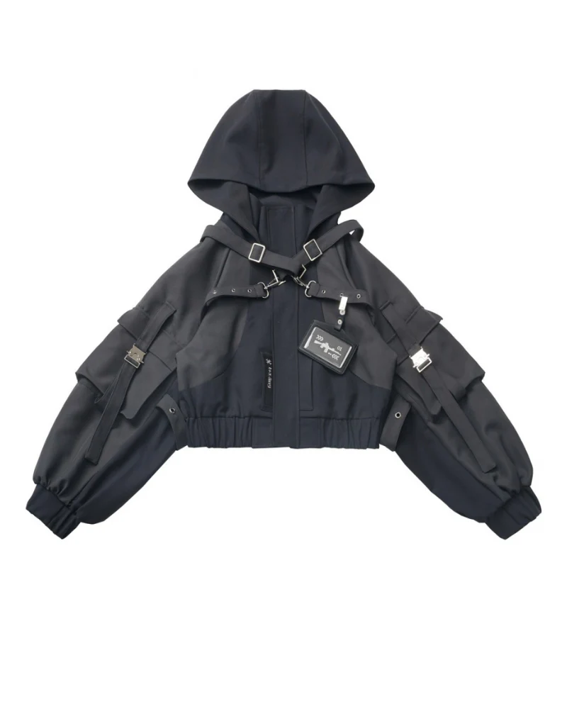 Techwear Girl Jacket And Skirt Cargo Pants Set(Sold Separately) - Image 6