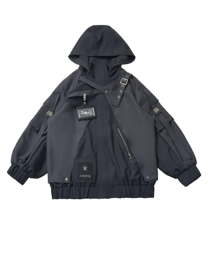 Techwear Girl Jacket And Skirt Cargo Pants Set(Sold Separately) - Image 7