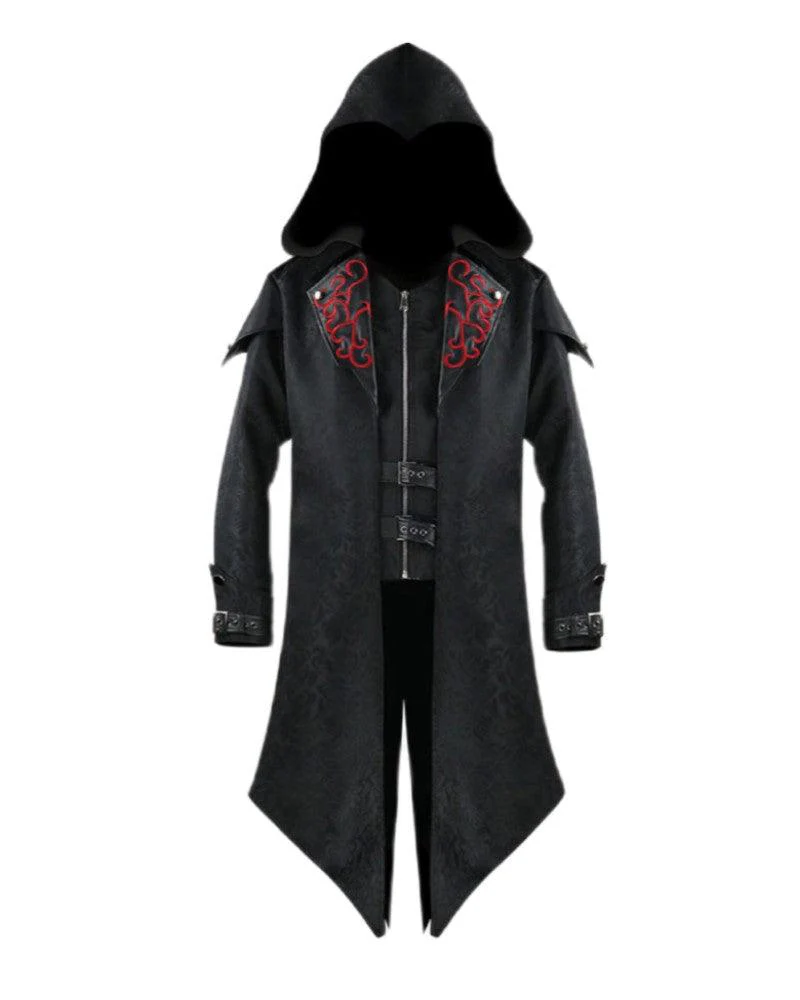 Techwear Gothic Tuxedo Unisex Long Coat - Image 4