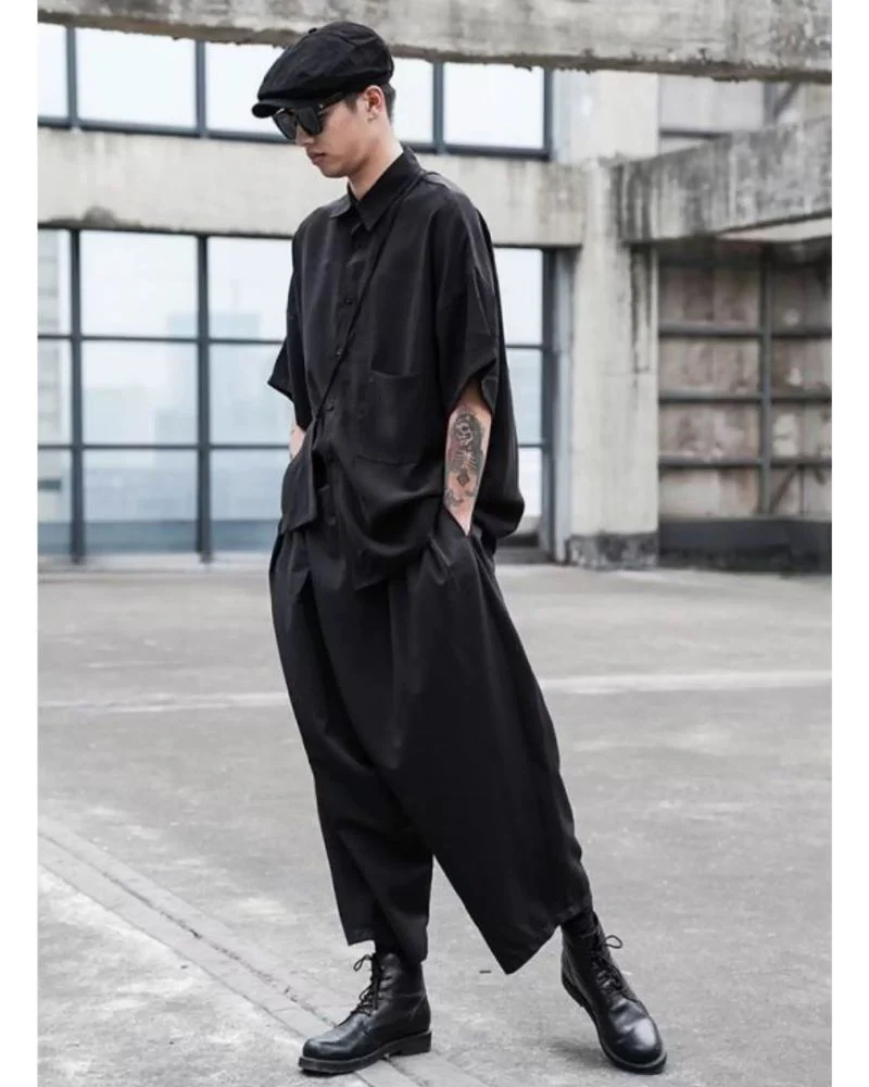 Techwear Japanese High Waist Pants - Image 7