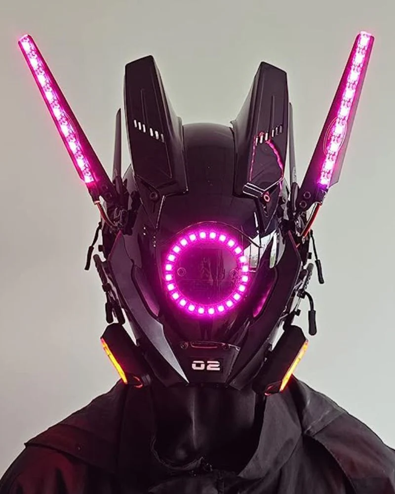 Techwear LED Cyberpunk Helmet Mask - Image 3