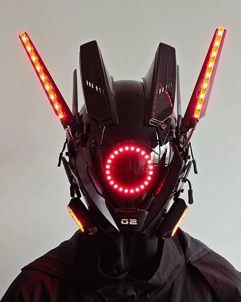 Techwear LED Cyberpunk Helmet Mask - Image 4