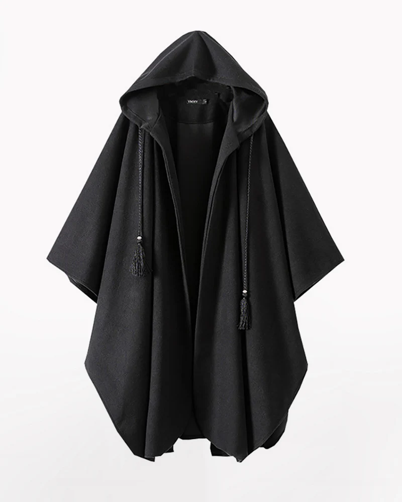 Techwear Long Cape Hooded Coat