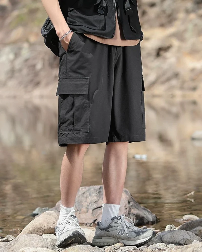 Techwear Men's Summer Ice Silk Cargo Shorts - Image 7