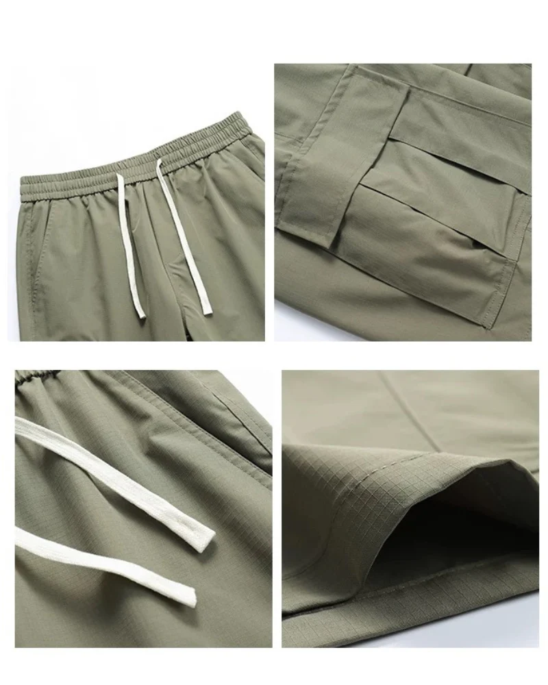 Techwear Men's Summer Ice Silk Cargo Shorts - Image 9
