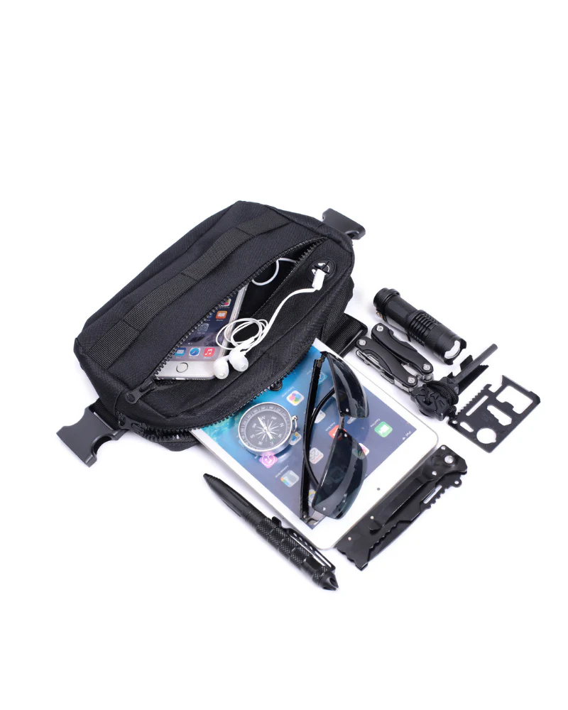 Techwear Mesh Zipper Sports Chest Bag - Image 5