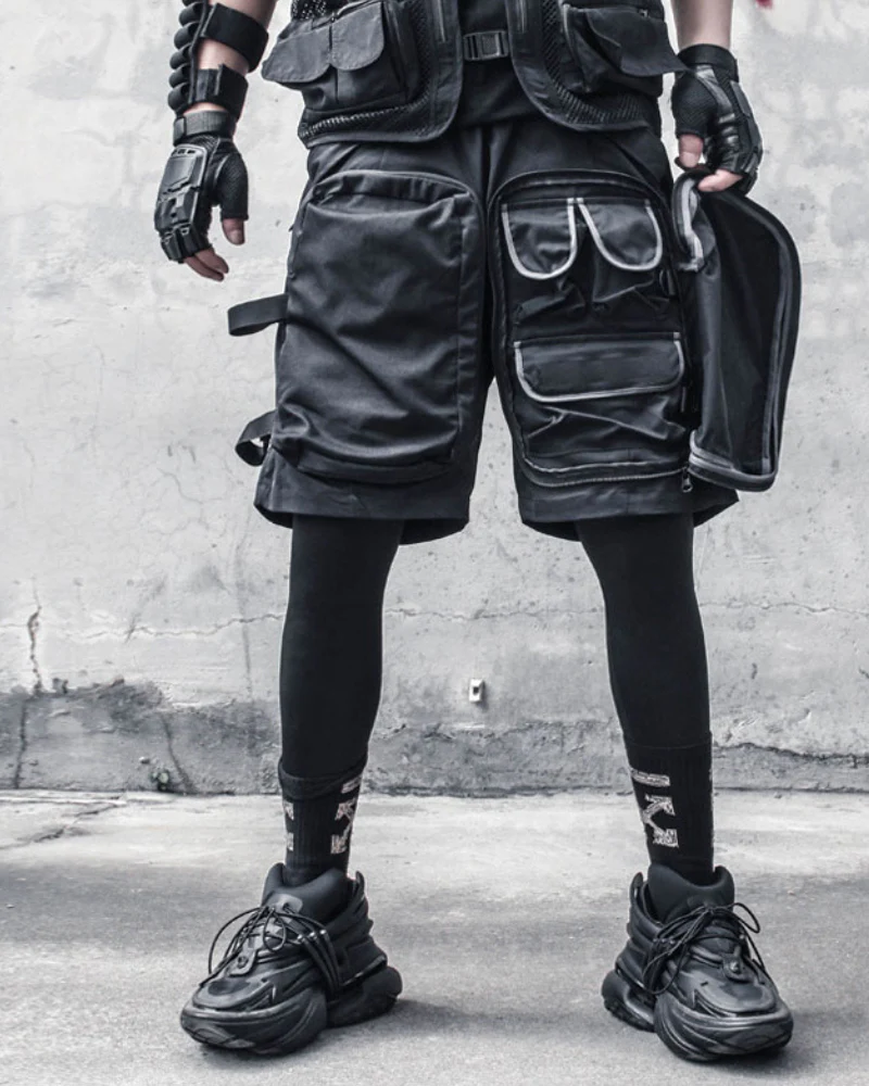 Techwear Multi-Pocket Cargo Streetwear Shorts - Image 7