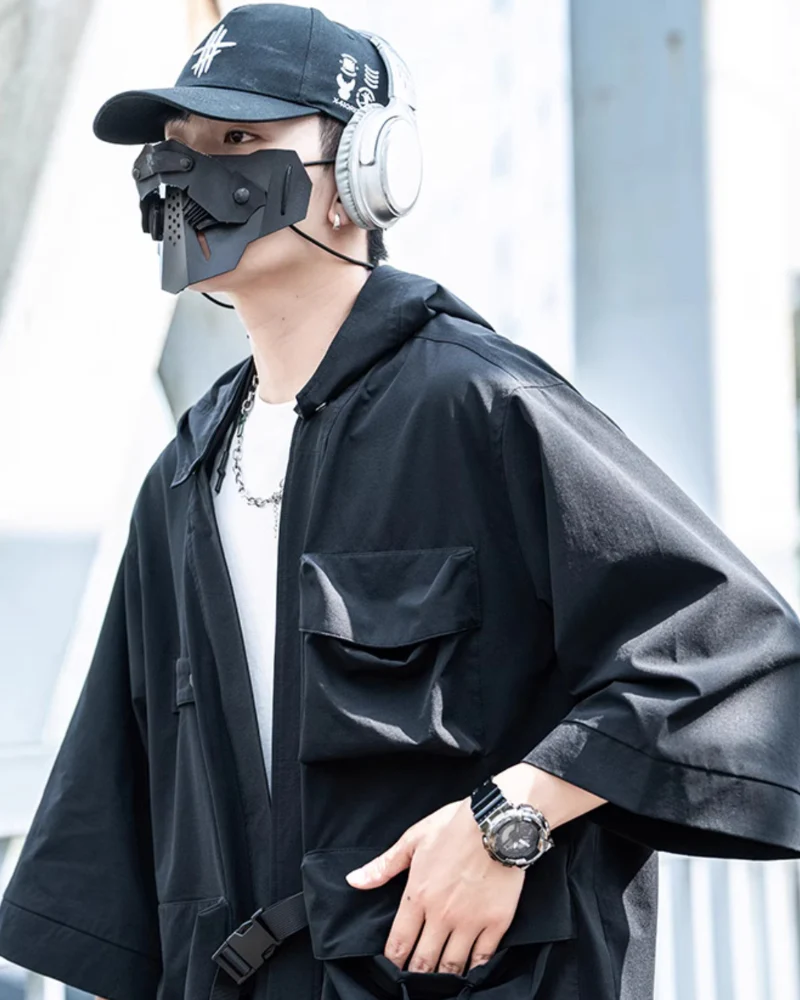 Techwear Ninja Unisex Kimono Hooded Jacket - Image 3