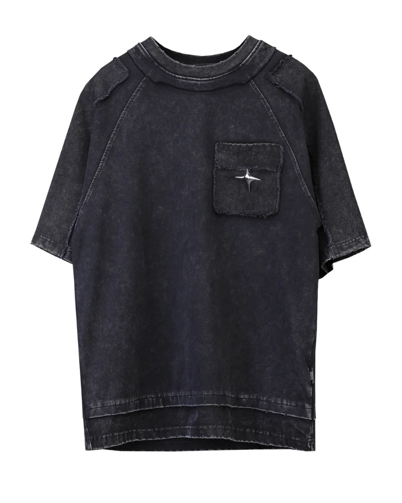 Techwear Oversized Distressed Cotton T-Shirt - Image 2