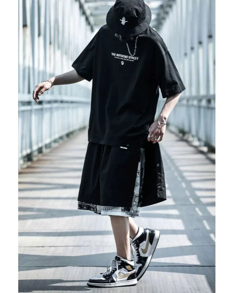 Techwear Patchwork Men Cargo Shorts - Image 10