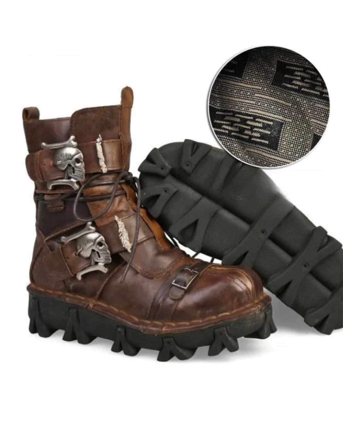 Techwear Punk Skull Unisex Motorcycle Riding Boots - Image 10