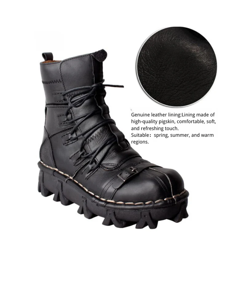 Techwear Punk Style Unisex Motorcycle Riding Boots - Image 2