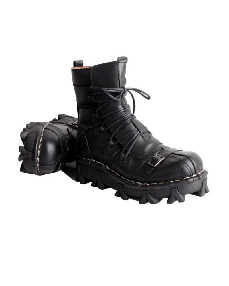 Techwear Punk Style Unisex Motorcycle Riding Boots - Image 5