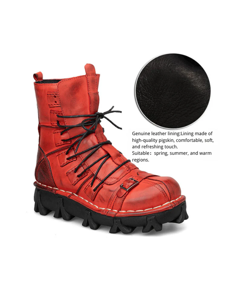 Techwear Punk Style Unisex Motorcycle Riding Boots - Image 6
