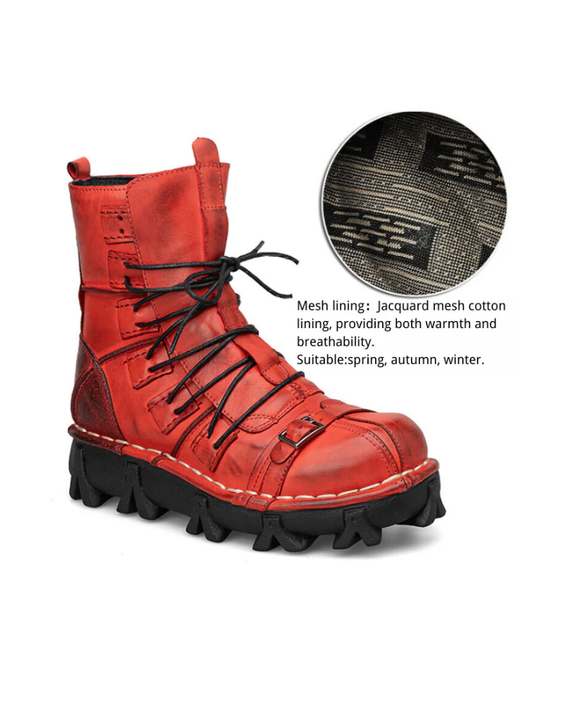 Techwear Punk Style Unisex Motorcycle Riding Boots - Image 7