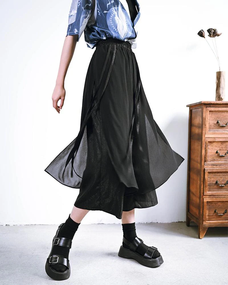Techwear Summer Women Mesh Skirt Pants - Image 5