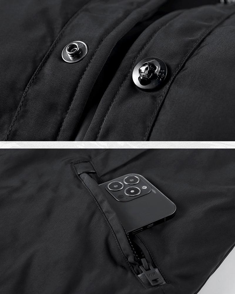 Techwear Winter Skull Bomber Jacket - Image 8
