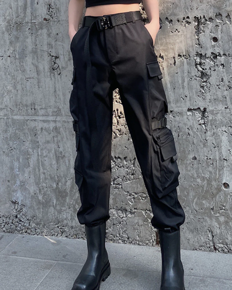 Techwear Women Multi-Pockets Cargo Pants - Image 4