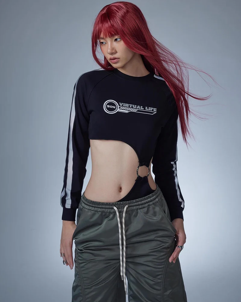 Techwear Women's Slim Crop Bodysuit - Image 10