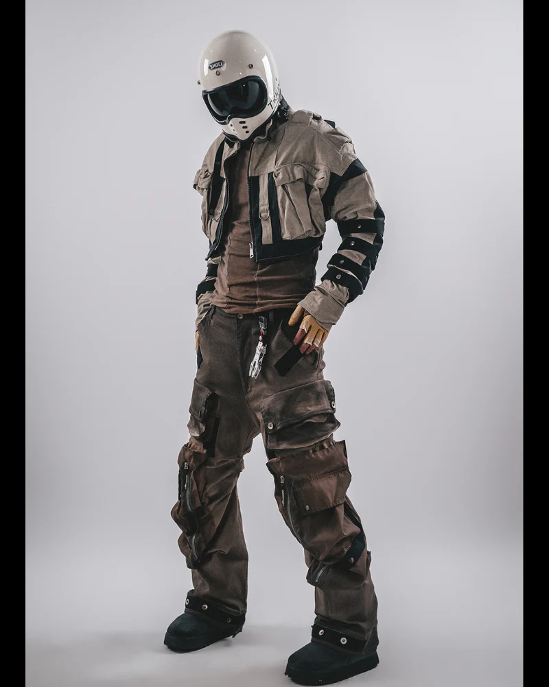 Wasteland Functional 3D Pocket Wide Leg Cargo Pants - Image 8
